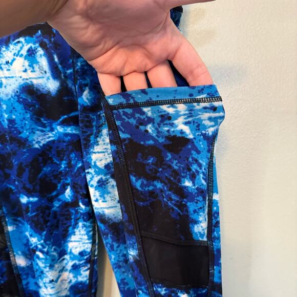 Pop Fit Leggings Womens S Small Blue Galaxy Athletic Yoga Active Workout Gym - Picture 6 of 7